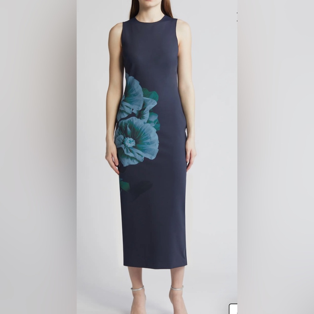 Ted Baker Cloudi Print Scuba Knit Body-Con Dress